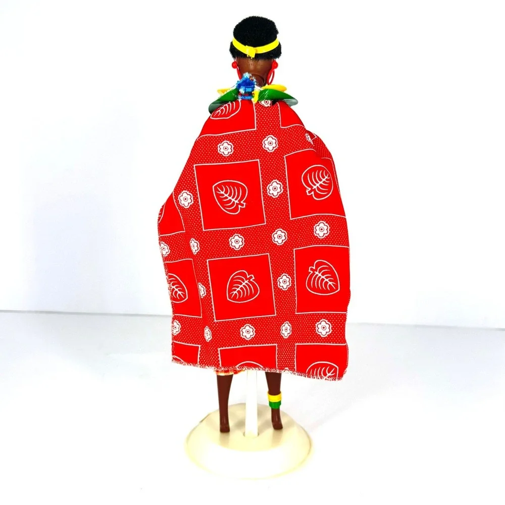 1993 Kenyan Barbie Dolls of the World #11181 Mattel Vintage Doll w‎ Stand